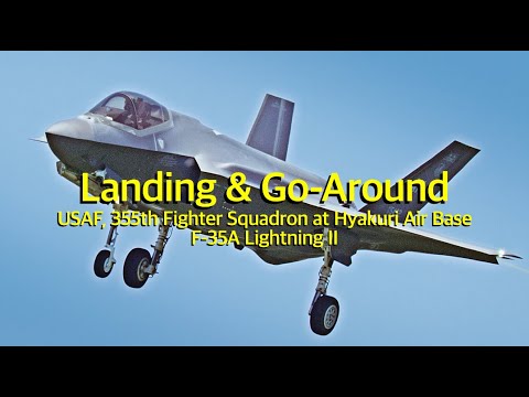 [ASMR 百里基地] 米空軍F-35A 超低空アプローチ ゴーアラウンド 爆捻!ハイレート! 着陸特集　USAF, 355th FS / F-35A Landing & go-around