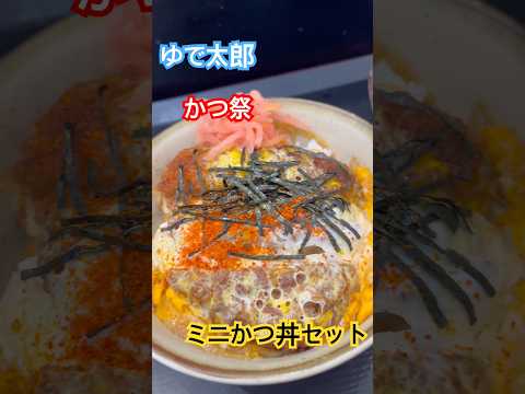 ゆで太郎　かつ祭　ミニかつ丼セット