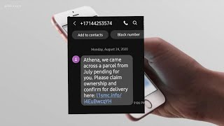 BBB warns about missing package text scam