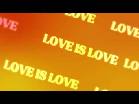 🧡 Love is Love 🧡 Orange Background Loop 1h Animation | Screensaver | Disco | Party | DJ | 1 Hour