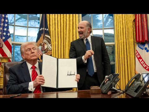 President Trump Signs Executive Orders in the Oval Office,  Feb. 10, 2025