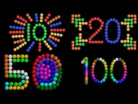 Color Ball Counting Collection - Count to 10, 20, 50 & 100 - The Kids' Picture Show (Learning Video)