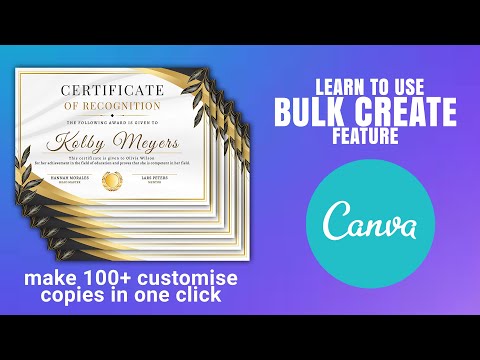 How to use bulk create in Canva | Create multiple design copies using Canva | Canva Tutorial 04