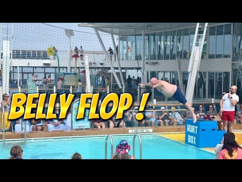 EPIC BELLY FLOP COMPETITION ROYAL CARIBBEAN HARMONY OF THE SEA #royalcaribbean #cruise