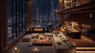 Cozy Luxury New York Apartment with Relaxing Jazz Piano & Crackling Fireplace for Sleep