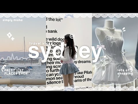 sydney travel vlog 🛒🎀 : chill shopping, ferry, aquarium, vivid light show, photo spots | australia