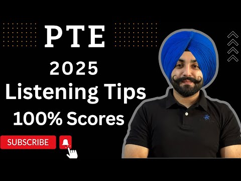 PTE listening Tips how to get 90 Scores in 2025 ( Gurwinder PTE )