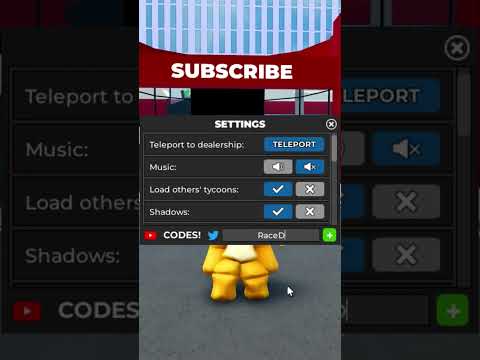 New Working Code for the Race Dealership Update in Roblox Car Dealership Tycoon