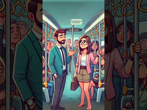 Navigating Personal Space on a Crowded Bus: A Practical English Conversation #languagelearning