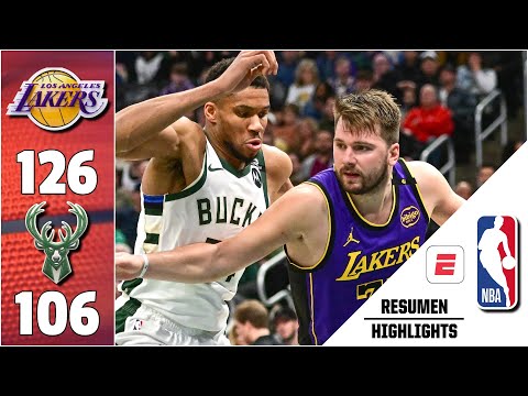 LUKA DONCIC DESLUMBRÓ con 45 puntos, pero MILWAUKEE BUCKS apaleó 126-106 a LOS ANGELES LAKERS | NBA