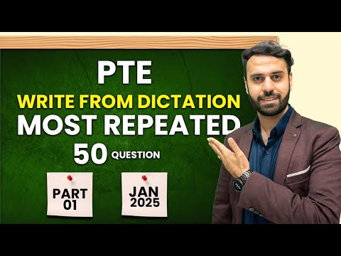 PTE Listening Write From Dictation | Real Exam Prediction January 2025 | Vision Language Experts