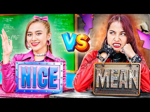 Nice Girl Vs Mean Girl At School! Bad Girl Becomes Good Girl