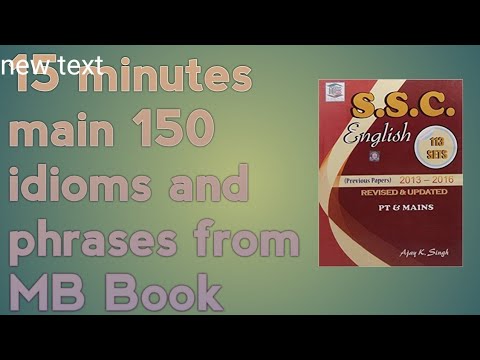 Quick revision of idioms and phrases from MB Book