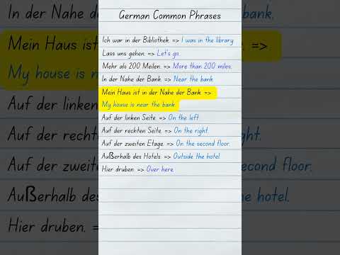 German Common Phrases Part 25 #LearnGerman #GermanPhrases