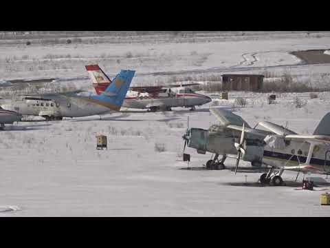 Abandoned airplanes AN-2 Kokuruznik and passenger aircraft Cheshsky L-410 Cherkasy airport Ukraine