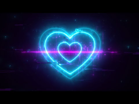 Cyberpunk Futuristic Neon Heart Background video | Footage | Screensaver