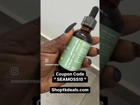 As promised….🥂 Here are the Seamoss & Spirulina drops… code “SEAMOSS10” | visit shoptkdeals.com