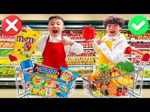 Kaden & Eric’s First Day at the Grocery Store!