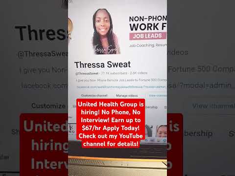 United Healthcare Hiring NOW!   No Phone, No Interview!#shorts