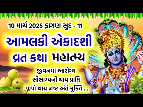 આમલકી એકાદશી વ્રત કથા મહાત્મ્ય પૂજા ઉપાય | Amalaki Ekadashi Vrat Katha | Amalaki Akadashi 2025 |