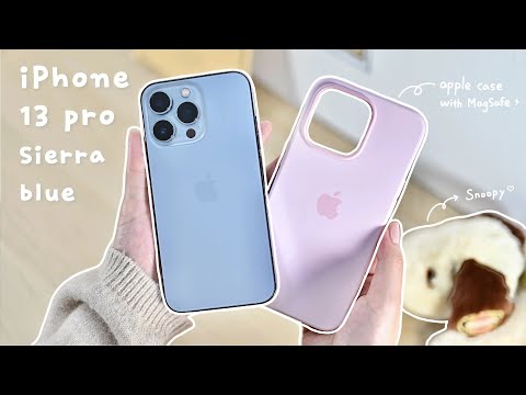 🐋iPhone 13 pro (sierra blue) unboxing + 🌸accessory