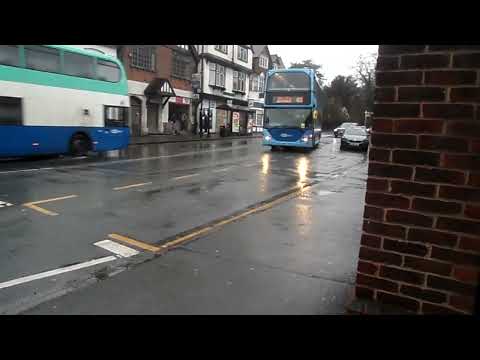 Omnidekka N94UD ExLondon 939, Metrobus 6939 YN56FDP on a 411 Arriving at Caterham Stn Both Bus Stops