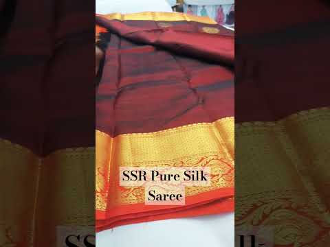 Maroon flower butta Pure Silk Saree with Contrast orange Border #latestfashiontrends #asianbride