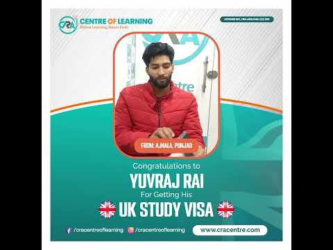 YUVRAJ RAI dream of studying in UK becomes reality with the aid of CRA Centre of Learning