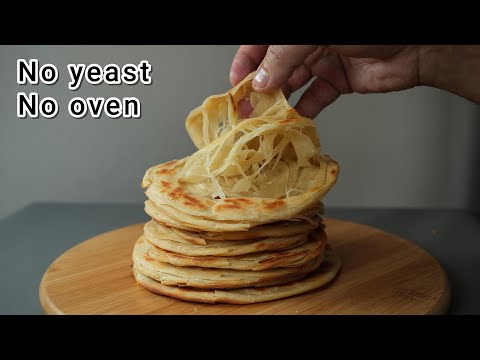 How to Make Flaky Layered Bread in Minutes! Without Yeast or Oven! 😍Anyone Can Make It💯% !!