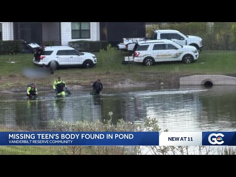 Missing teen's body found in Vanderbilt Reserve community pond