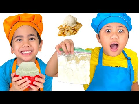 Troy and Izaak Making DIY Homemade Ice Cream in a bag TBTFUNTV