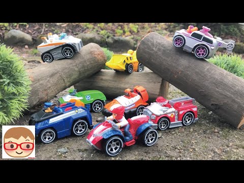 パウパトロールがトミカのはたらくくるまをレスキュー！ごっこ遊び！paw patrol rescue toys