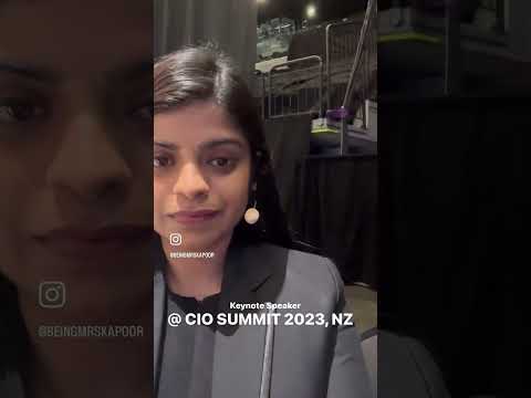 Manvi as Keynote Speaker at CIO SUMMIT, NZ | #womenintech #ai #ml