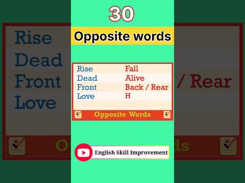 30+ Opposite words in 1 Minute #shorts #youtubeshorts #viralshorts