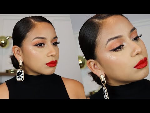 RED LIP SMOKED OUT LINER | classic red lip and eyeliner