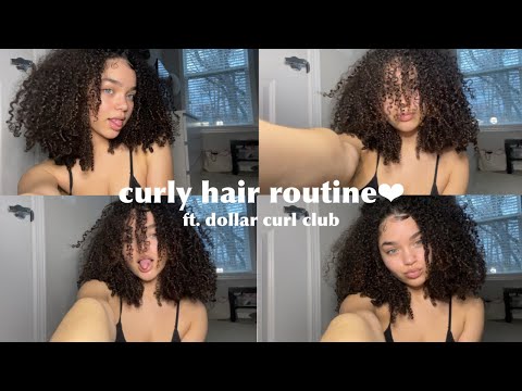 curly hair routine ft. dollar curl club