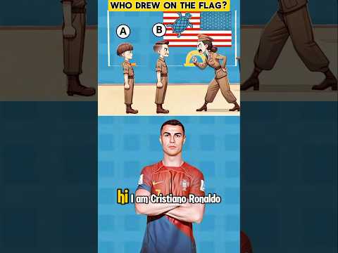 who Drew on the flag? #ronaldo #quiz #riddlechallenge #riddleaddict #logicpuzzles #riddleoftheday