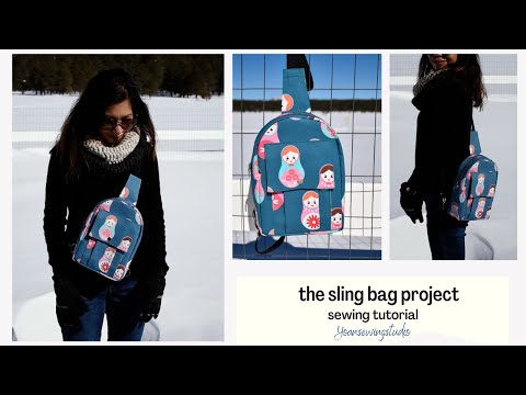 the sling crossbody bag project sewing tutorial & pattern by yoansewingstudio