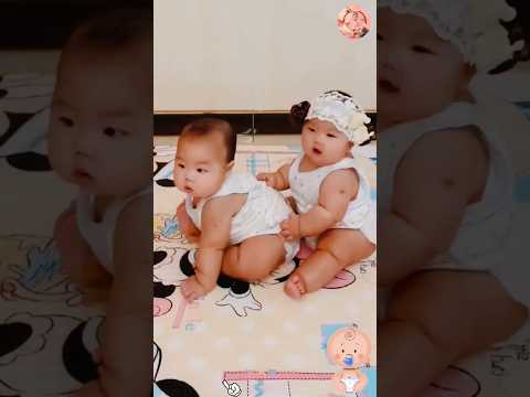 Golu molu baby || twins cute babies || #cute #baby #shorts