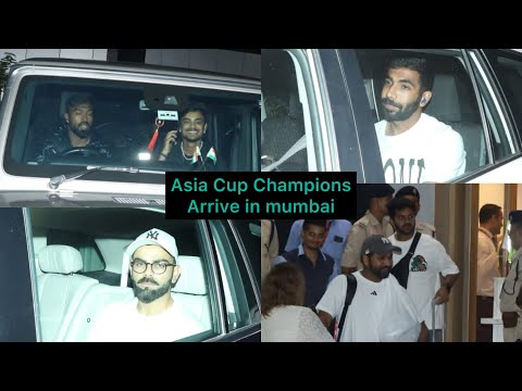 Team India Grand welcome at airport as they arrive after winning Asia Cup 2023 finals #viratkohli