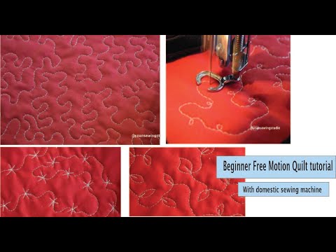 How to free motion quilt with domestic sewing machine | 5 easy beginner friendly motifs