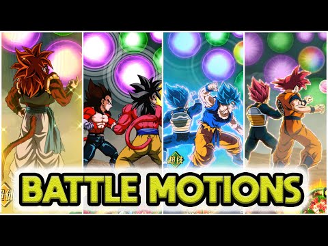 NEW LR SSJ4 GOGETA & LR GODS BATTLE MOTIONS!!!!!!! Dragon Ball Z Dokkan Battle