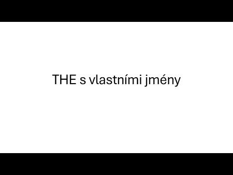 The s vlastními jmény v angličtině - vysvětlení