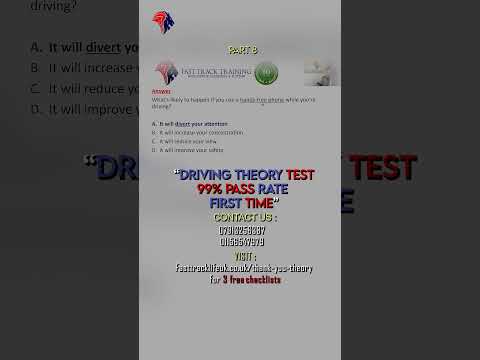 🚗👨‍🏫📚  Driving theory 2024 question about using your phone... part 7