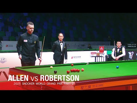 Mark Allen vs Jimmy Robertson 2025 Snooker World Grand Prix Part 2