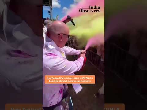 NZ PM Joins Holi Celebrations at ISKCON Temple!