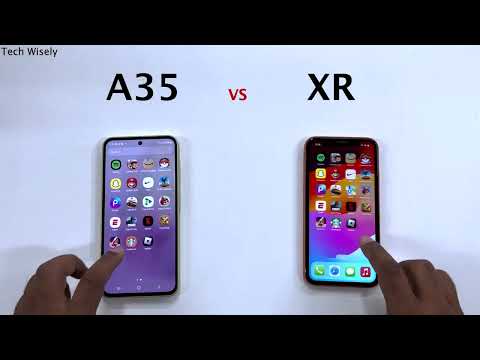 SAMSUNG A55 vs iPhone XR - Speed Test