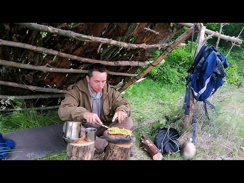 Natural shelter, Chops on the stone, Tasting Trutovik skaly, Overniht in shelter