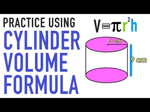 PRACTICE USING THE VOLUME OF A CYLINDER FORMULA!