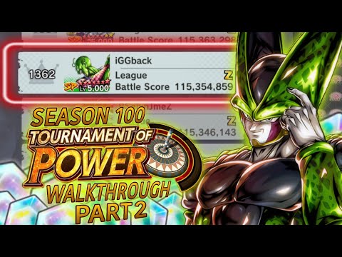 TOURNAMENT OF POWER SEASON 100 PART 2 (sigma jr. edition) (Dragon Ball Legends) FREE CHRONO CRYSTALS